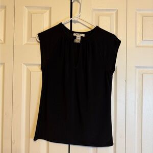 White House Black Market Black‎ Blouse with Long Sleeves